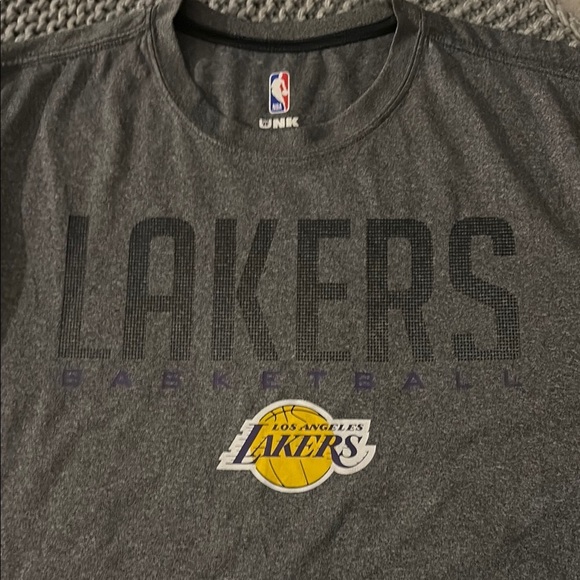 Lakers DRI FIT Gray Ultra Game Herren NBA Active Short Sleeve Tee Shirt for Men - Picture 6 of 10